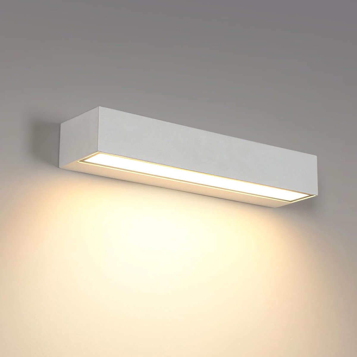 16W Binnen/Buiten Wandlamp, Witte Buiten LED Lamp Waterdicht IP65, Buitenmuurverlichting voor Terras Entree Tuin Garage, 3000K Warm Wit