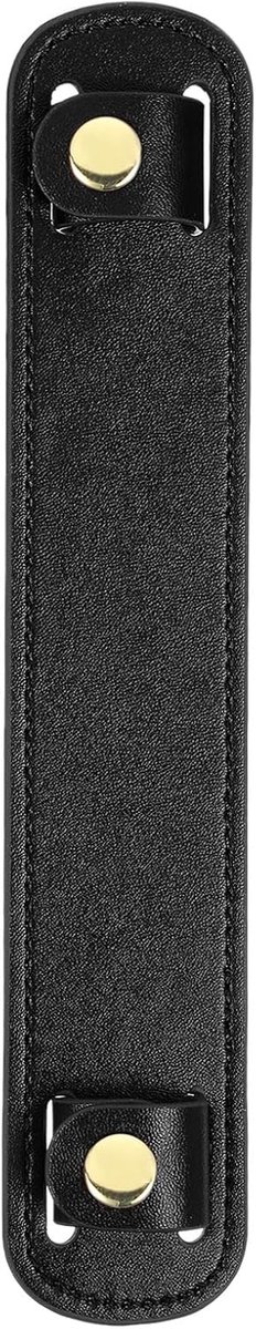 1 stuk 20 x 4 cm lederen schouderriem, kussen, afneembare antislip gordelhoezen voor draagtassen, rugzakken, handtassen, zwart