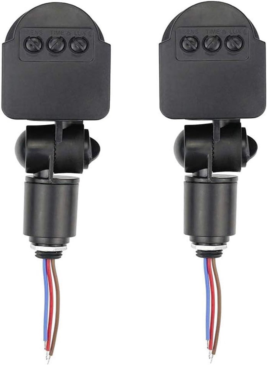 2 stks DC 12 V Outdoor Infrarood PIR Monitor Sensor Schakelaar - 12V Automatische Infrarood Bewegingsdetector Wandmontage Timer Outdoor Bewegingssensor LED Lichtschakelaar