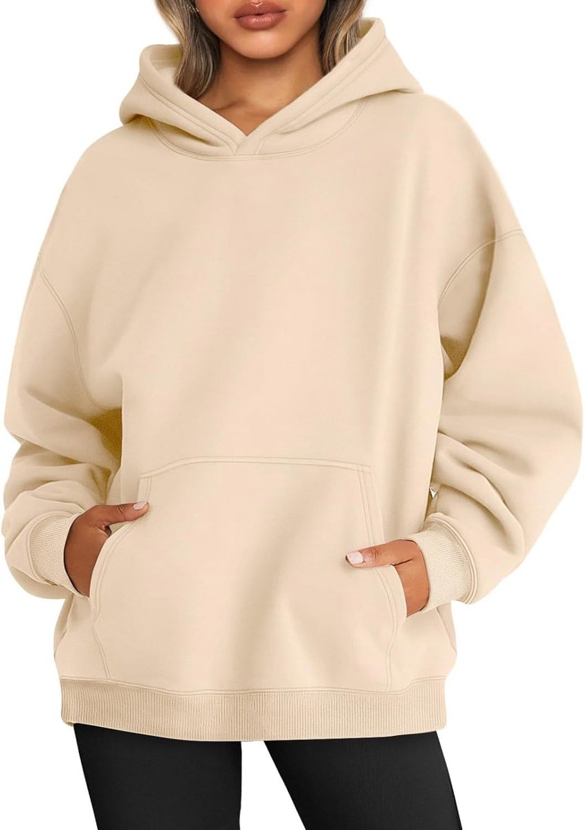 Damestrui met capuchon, oversized, casual, wintersweatshirt, met zak