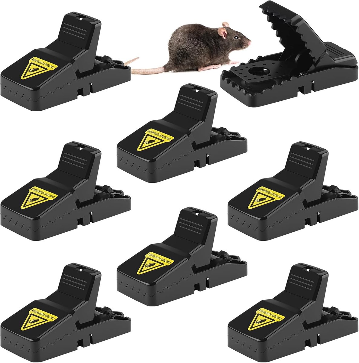 8 stuks muizenval, herbruikbare muizenval, dodelijk, voor binnen, huis, tuin, buiten, professionele aasvrij, herbruikbare