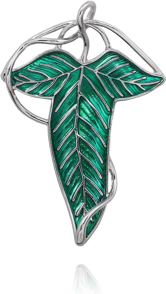Groen Blad Emaille Broche Bosbescherming Pin voor Cosplay Feestelijke Kleding Hobbit Cape Accessoires Cadeau (Groen)