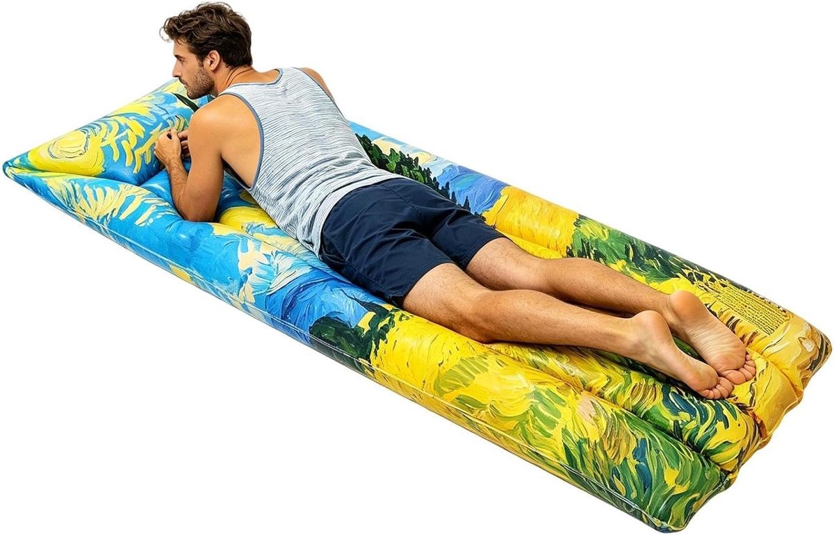 Waterhangmat - Opblaasbaar Ligoppervlak - Ontspannen op Water - Opvouwbaar en Draagbaar - 170 x 60 cm - Landschap