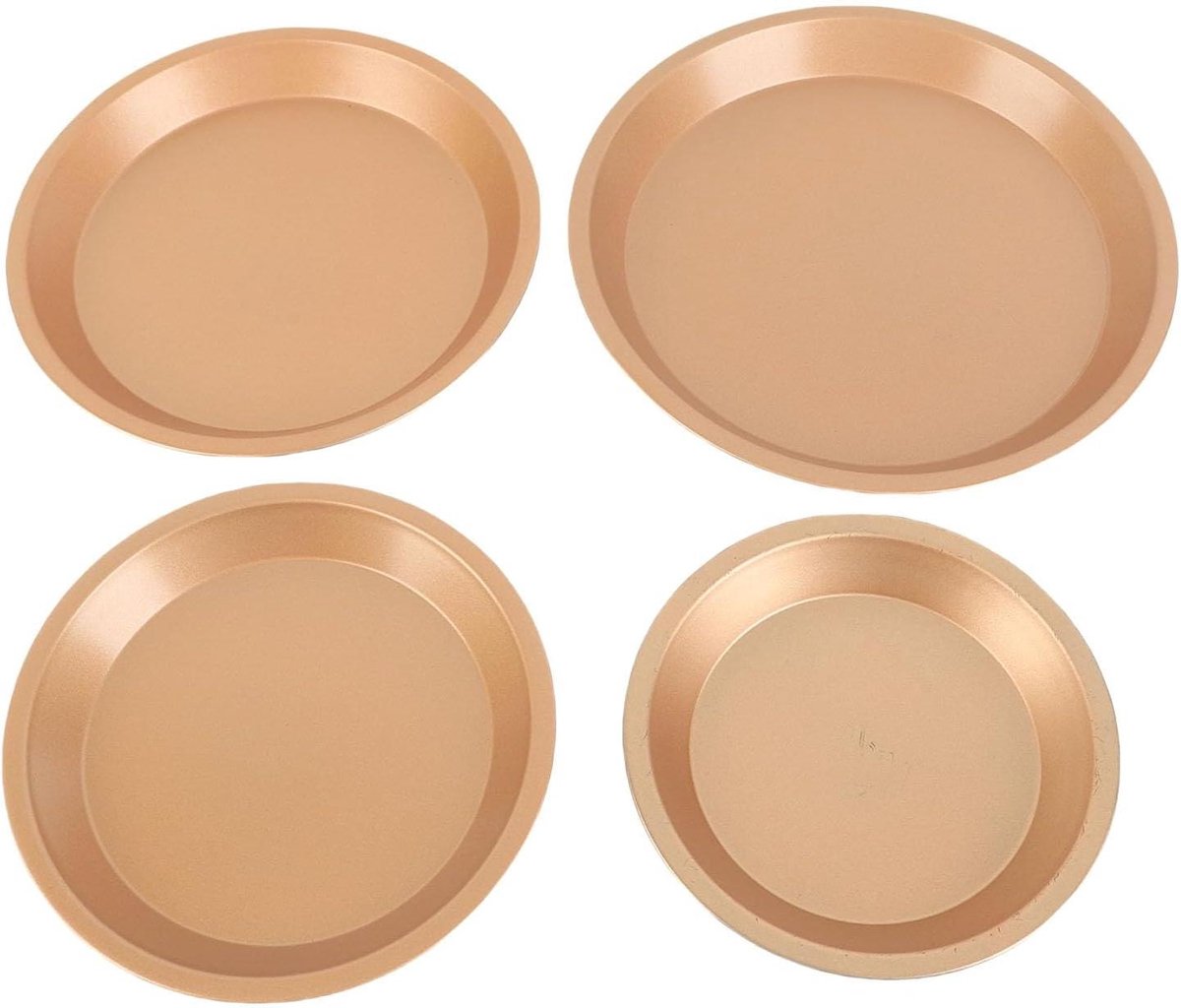 Pizzapan Set - Bakplaat Pizza - Pizza Bakken - Gelijkmatige Verwarming - 4-delig 6-9 Inch - Zwart
