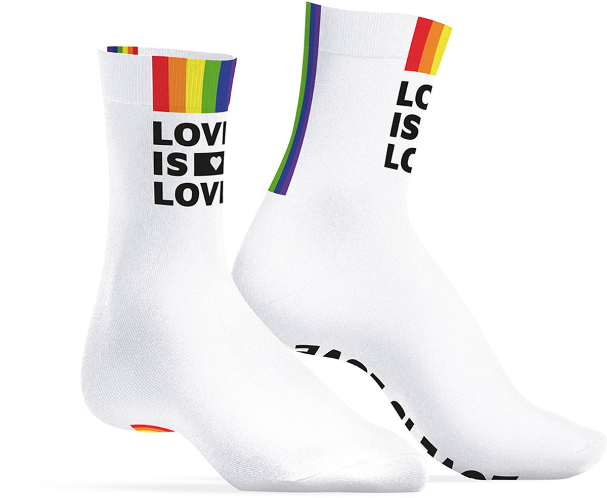 SneakXX - Sneaker Sokken LOVE IS LOVE - Wit