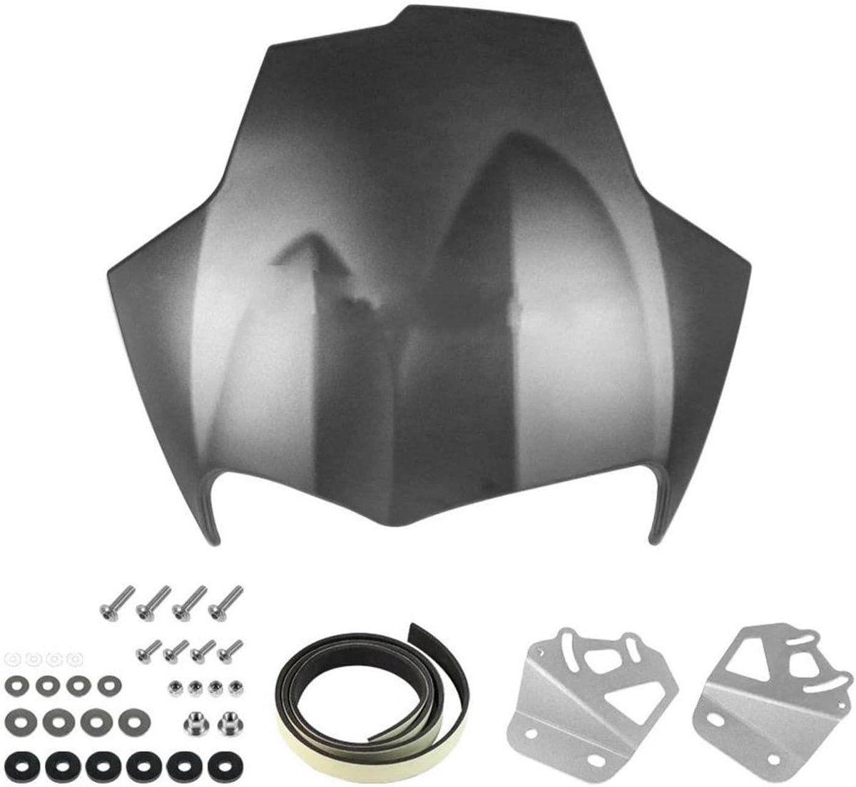 Motor Windscherm - Winddeflector Motorfiets - Comfortabel Rijden - Vermindert Rijgeluid - 1x1x1 cm - Zwart