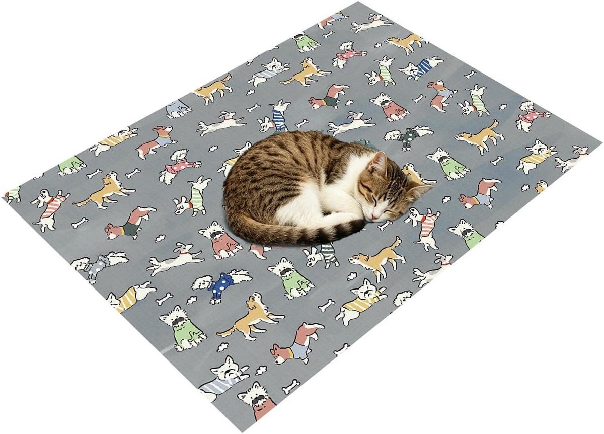 Koelmat Huisdieren - Zomerse Katten - Directe Verkoeling - Bijtbestendig Ontwerp - 70x50 cm - Grijs