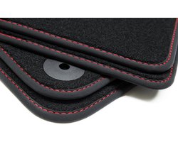 teileplus24 108 automatten compatibel met Volkswagen/VW UP UP! / Skoda Citigo/Seat Mii GTI 2011-2023 met sierstiksels