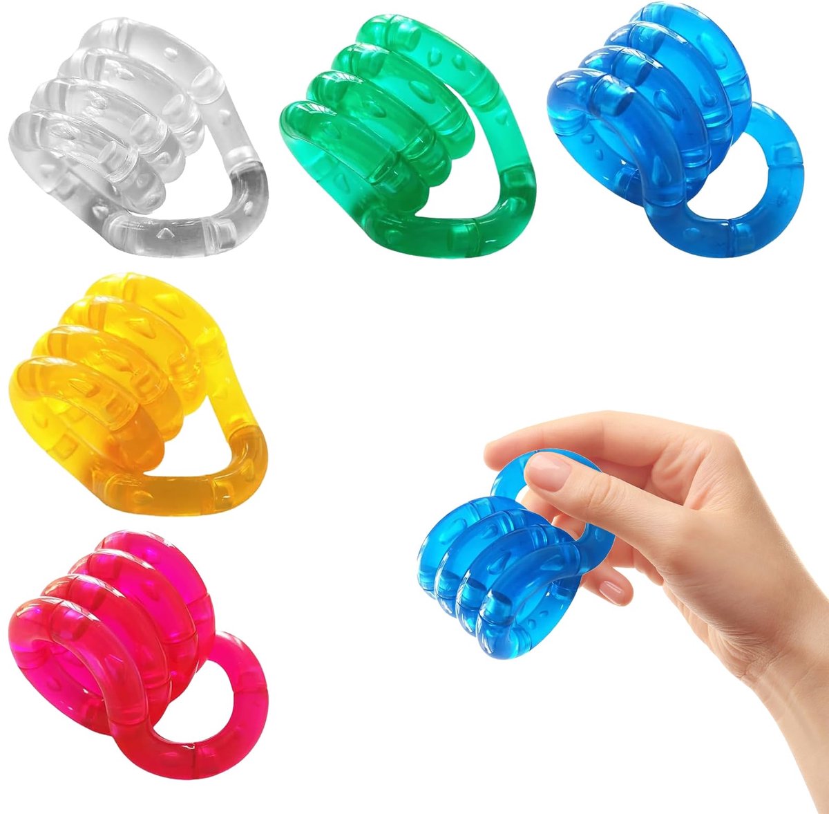 speelgoed, 5 stuks tangle autisme speelgoed, fidget-speelgoedset, stemspeelgoed voor stressvermindering, twister, knobbels autisme speelgoed, hulpmiddel hand-oogcoördinatie en autisme voor