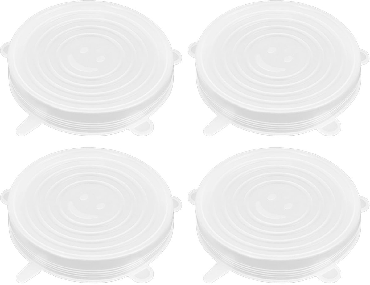 Siliconen stretchdeksels, siliconen komhoezen voor voedselopslag, universele rekbare deksels voor containers produceren, elastische uitbreidbare afdichtingshoes