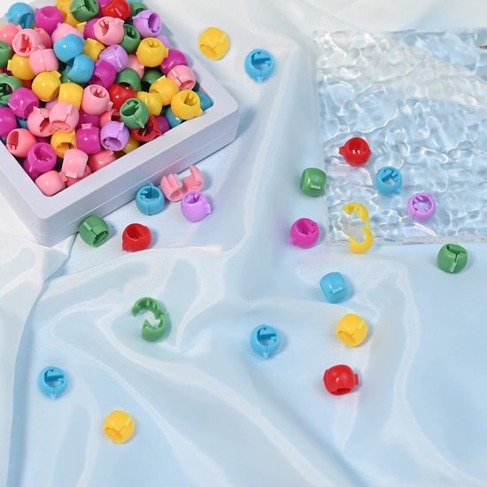 Haarklauw, kleurrijke mini-haarclips, parelclips, kleurrijke parels, haarspelden, antislip, zeer klein, kunststof parels, haarspelden voor baby's, vrouwen, willekeurige kle — afbeelding 2