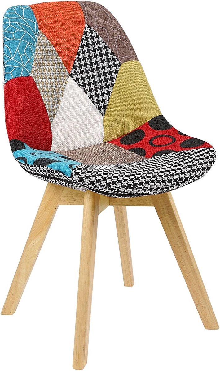 SureDeal® - Eetkamerstoel - 6-delige designstoel linnen - 48x42x82 cm