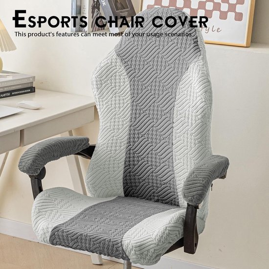 Ergonomische Gaming Stoel Covers met Armleuningen en Rugleuning - Bescherming voor Kantoor- en Racestoelen, Ideaal voor Computer Gaming — afbeelding 3