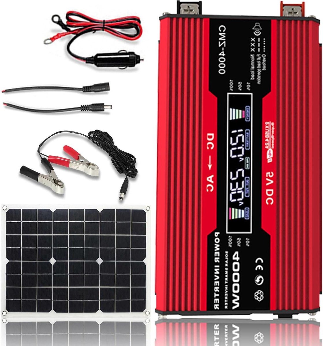 Draagbare Energiecentrale - Zonne Generator - Outdoor Stroomvoorziening - Met LCD Scherm - 4000 Watt - Groen