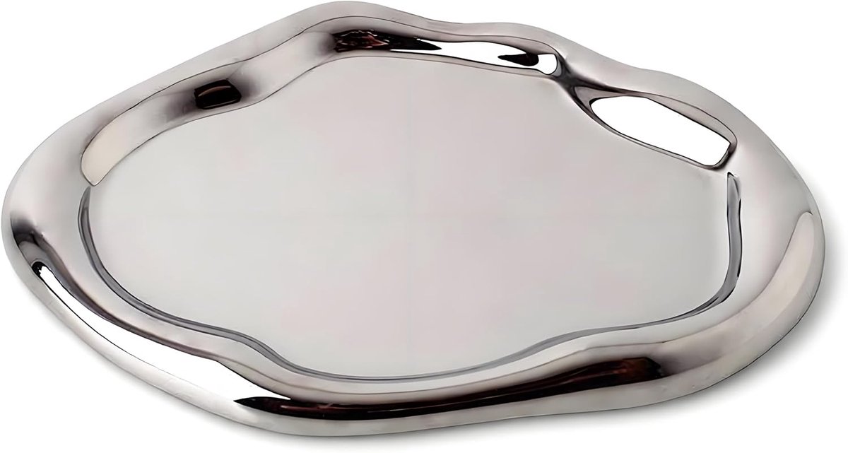 Sieradendienblad in wolkenvorm van keramiek, langwerpige opbergschaal van zilver, decoratieve schaal voor ringen, oorbellen, halskettingen en armbanden, sieradendienblad voor vrouwen en