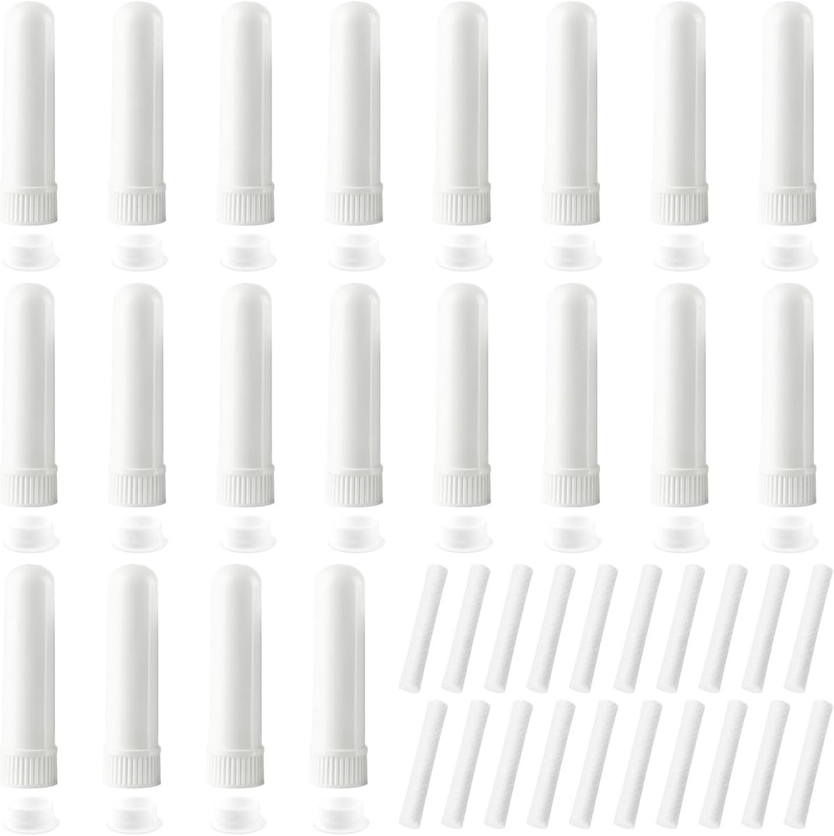 20 stuks geurstiften voor etherische oliën, etherische oliebuizen met 10 lonten, etherische olie, aromatherapie, navulbare inhalatorstick, voor aromatherapie en parfum