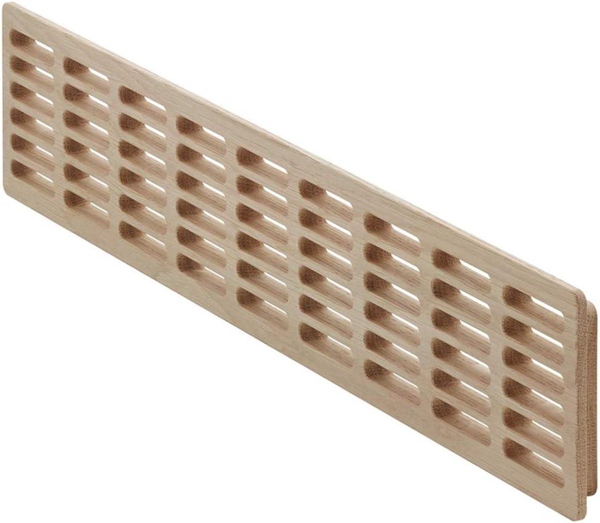 Ventilatierooster Deurrooster - Afvoerrooster Hout - Meubels Ventilatie - Massief Eiken Hout - 550 x 100 mm - Natuur Eiken