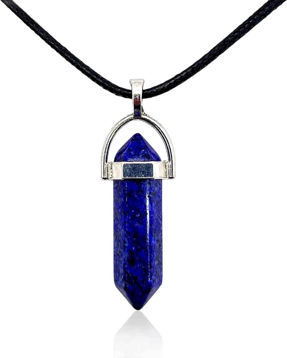 arana's Lapis Lazuli Hanger Natuursteen Puntige Vorm Ketting voor Vrouwen Mannen Natuurlijke Kristallen En Edelstenen Chakra Helende Stenen