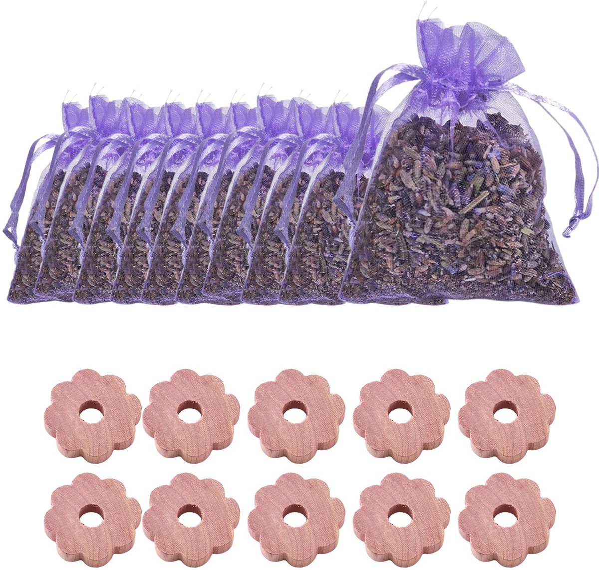 30 stuks mottenbescherming voor kledingkasten, kledingmotten, kledingkasten, mottenbeschermingszakken, lavendelgeur, bescherming voor gedroogde bloemen, motten voor kast, schoenen in de auto
