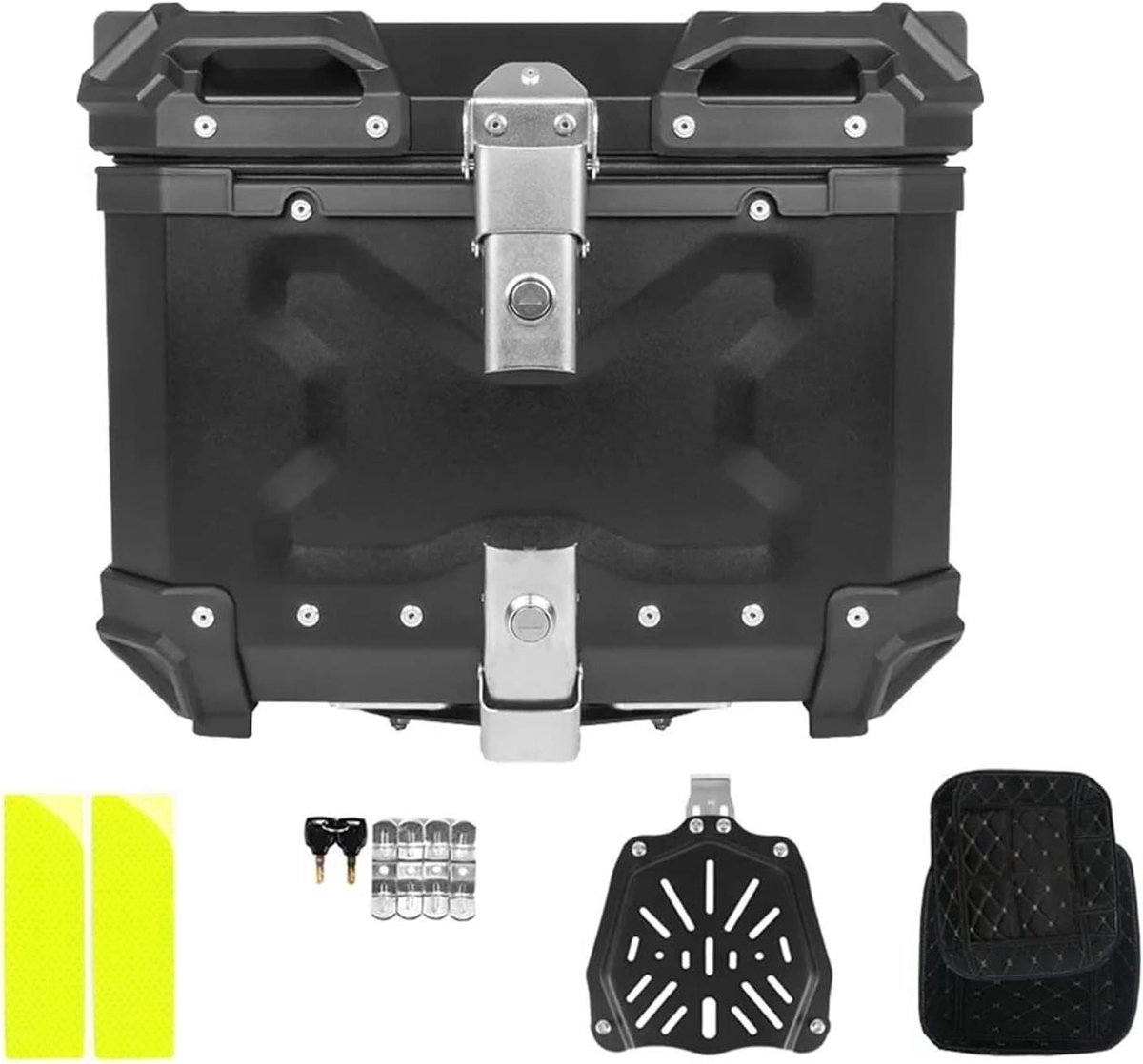 Motorfiets Koffer - Bagagebox Achterbak - Motorrijden Opslag - Universele Montage - 45L 65L - Zwart