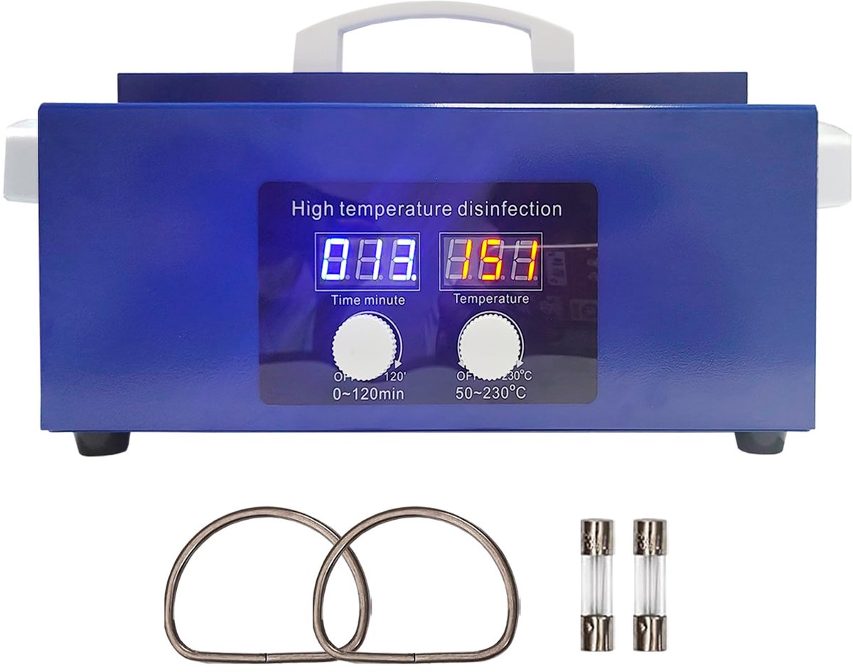 SnelShoppen - Professionele Heteluchtsterilisator 300 W, Autoclaaf, Hoge Temperatuur, 2,2 Liter Sterilisator voor Nagelgereedschap, Kappersgereedschap
