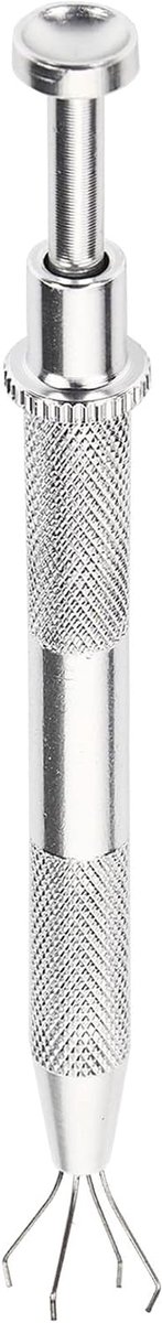 Grijper Tang - Precisie Tool - Kleine Onderdelen Pakken - Vier Klauwen - 11 cm - Zilver