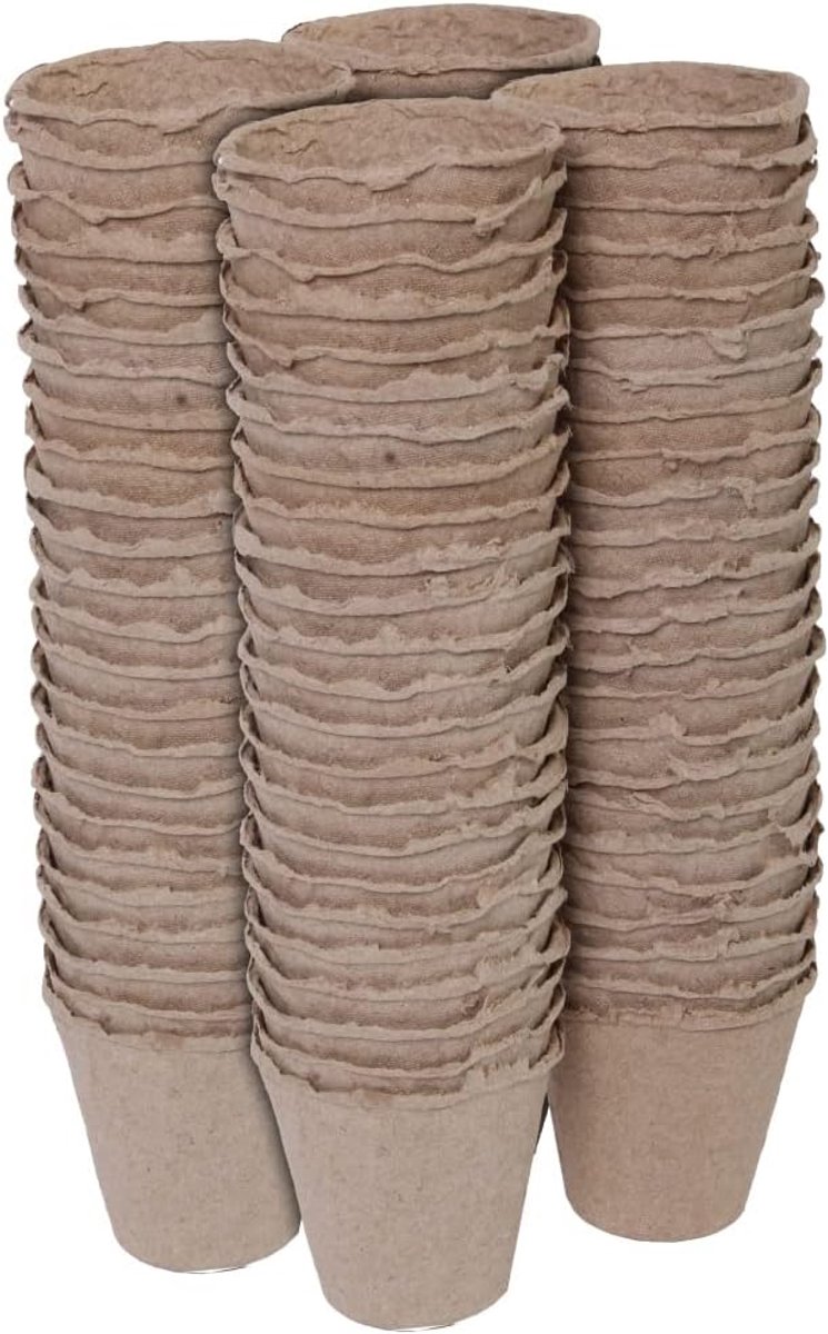 Tools - Turfpotjes/stekpotjes/Moestuinpotjes - Rond 6 cm - Biologisch afbreekbaar- 96 stuks