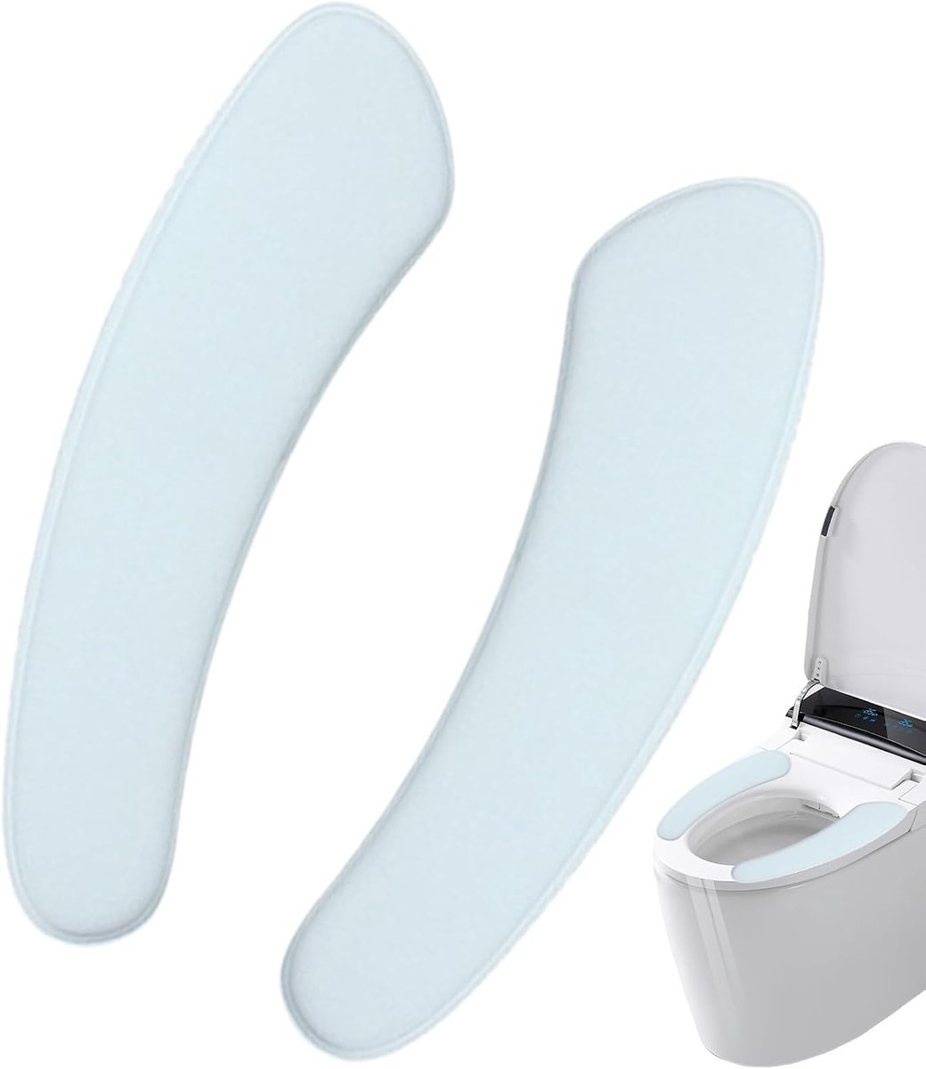Toilet Zitkussen - Verwarmde Toiletmat - Winter Comfort - Wasbaar & Herbruikbaar - 38 x 10 cm - Blauw