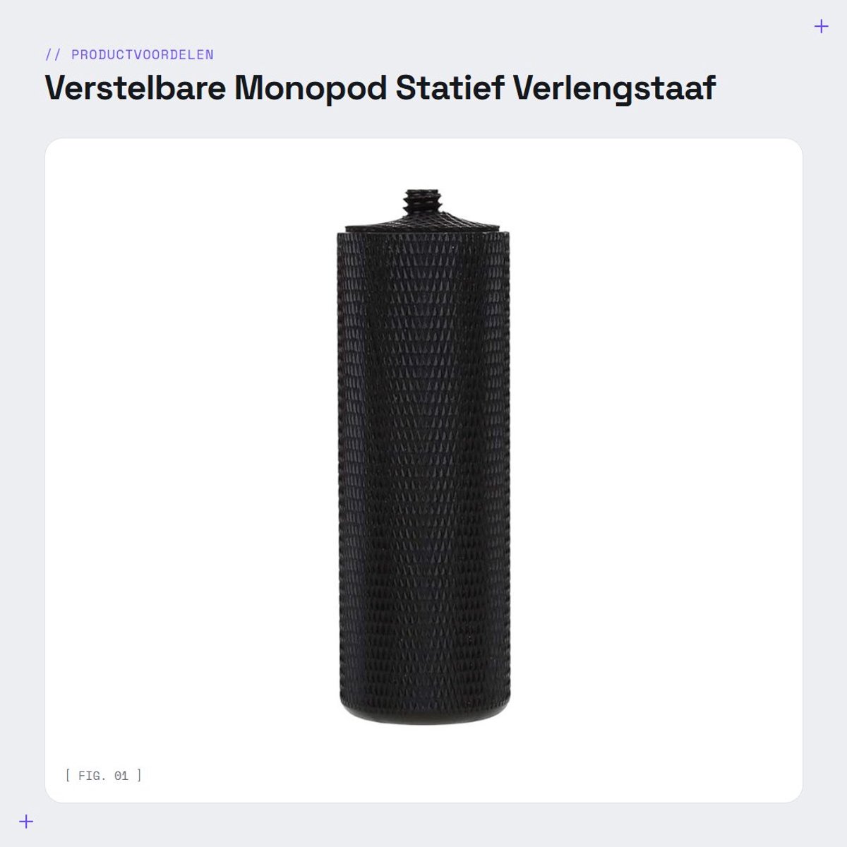 Dailygoods- Monopod Lichtgewicht - Telescoop - 1/4" Schroef - Rubber Bescherming - Draagbaar - Geschikt voor Statief/Stabilisator - Verlengstang