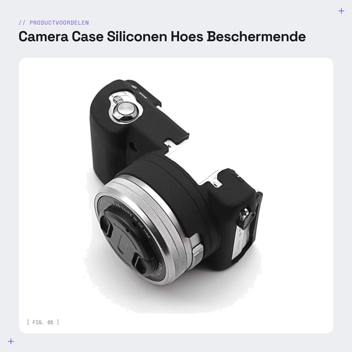 Dailygoods- Camera Case Stofdicht - Antislip Siliconen Hoes - Bescherming tegen Stoten/Krassen - Lichtgewicht/Draagbaar - Geschikt voor A5000/A5100 - Eenvoudig te Reinigen
