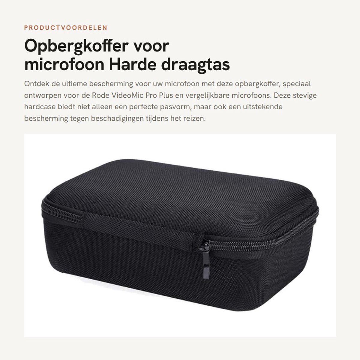 Dailygoods- Opbergkoffer Harde Bescherming - Opbergdoos Microfoon - Draagtas Reisopslag - PU-voering - Microfoons Compatibel - Langdurig Gebruik - Microfoontas
