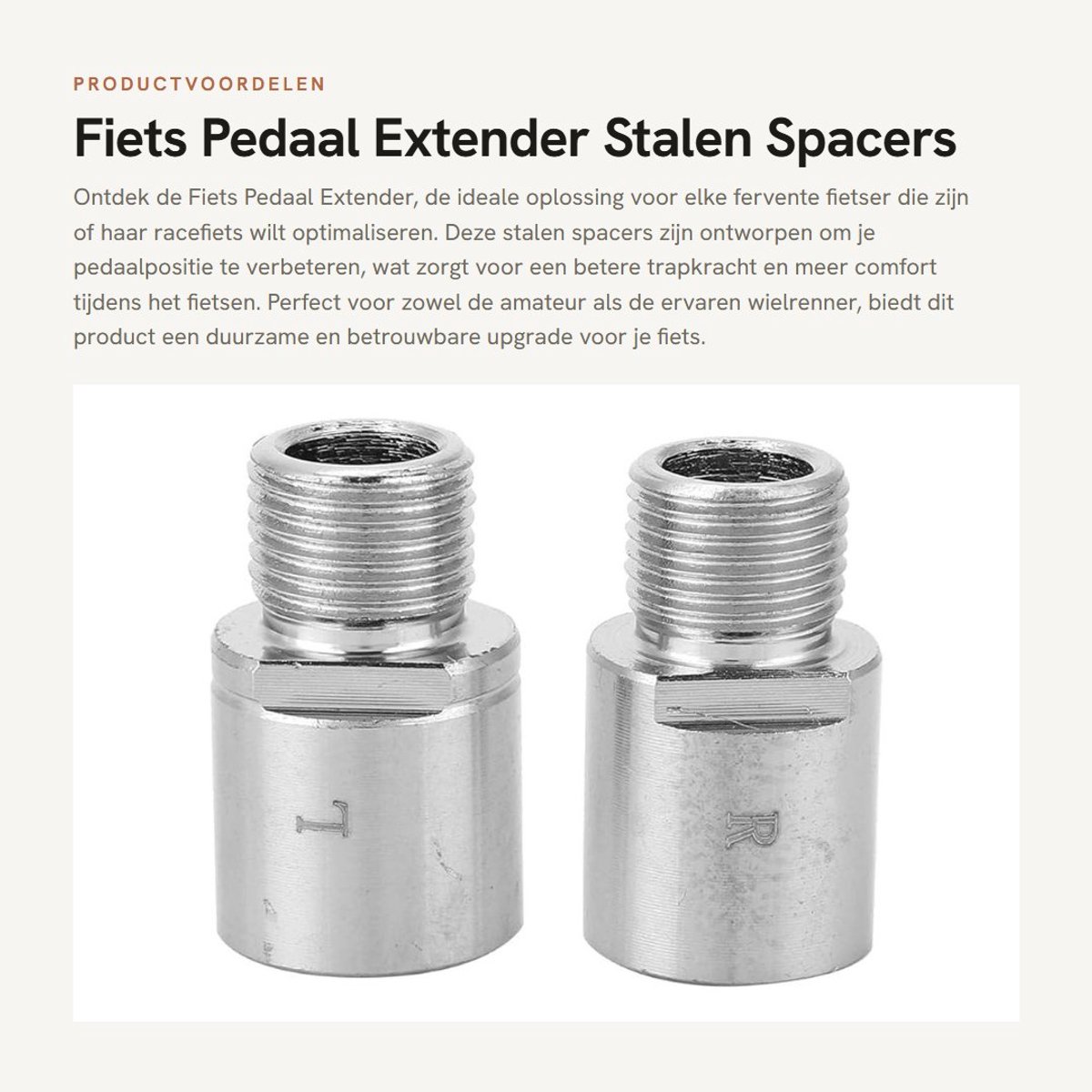 Dailygoods- Pedaal Extender - 1 Paar Stalen Spacers - Chroom-molybdeenstaal - Duurzaam - Lichtgewicht - Afmetingen 3,2 x 2 x 2 cm - Pedaalverlenger