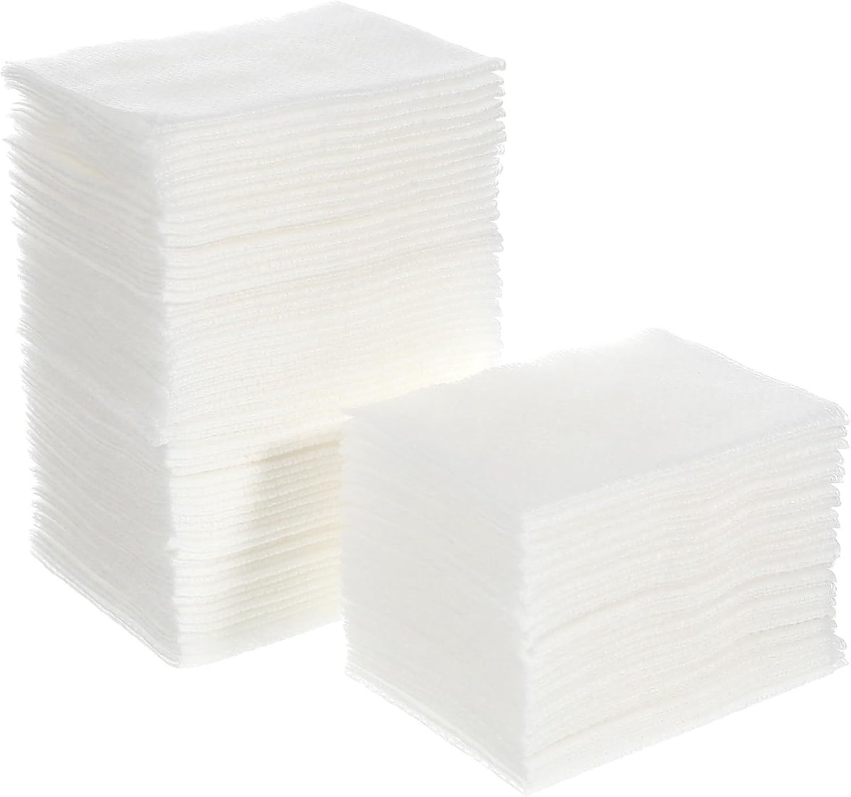 Katoenen Pads - Gezichtsdoekjes - Make-up Verwijderen - Rekbaar Ontwerp - 2 Pakketten - Wit