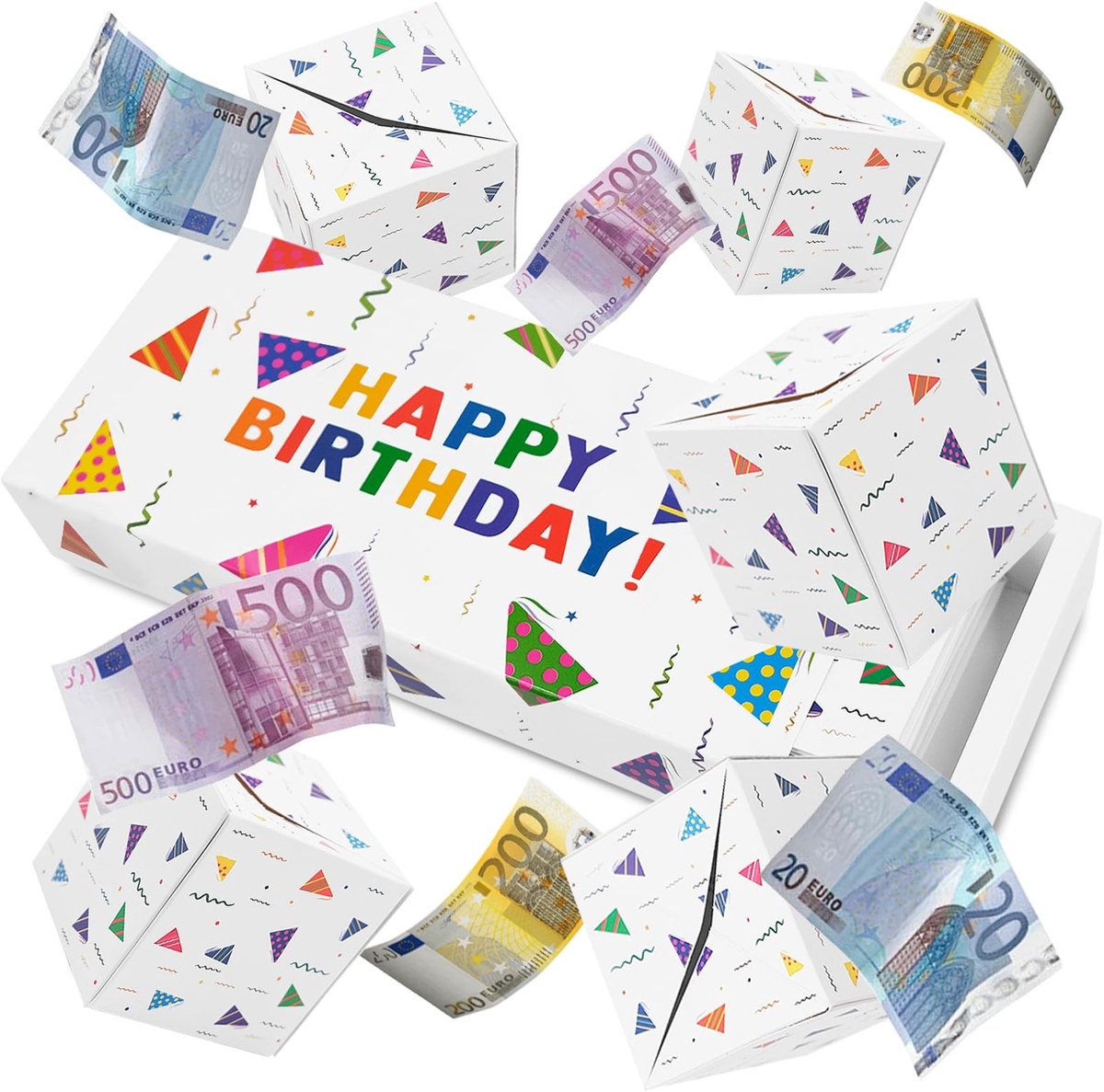 Dailygoods- Explosiegeschenkdoos Grappig Geldcadeau - Geldgeschenkdoos - Spaarpot - Pop-up - Verjaardagsverrassing - Voor Alle Leeftijden - Cadeau