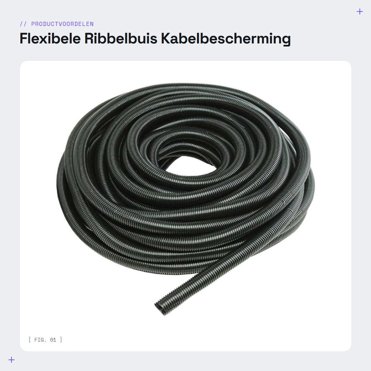 Dailygoods- Ribbelbuis 15mm - Kabelbescherming - Kabelmanagement - Gespleten Weefgetouw - Flexibel - Lengte 3 Meter - Kabelgoot