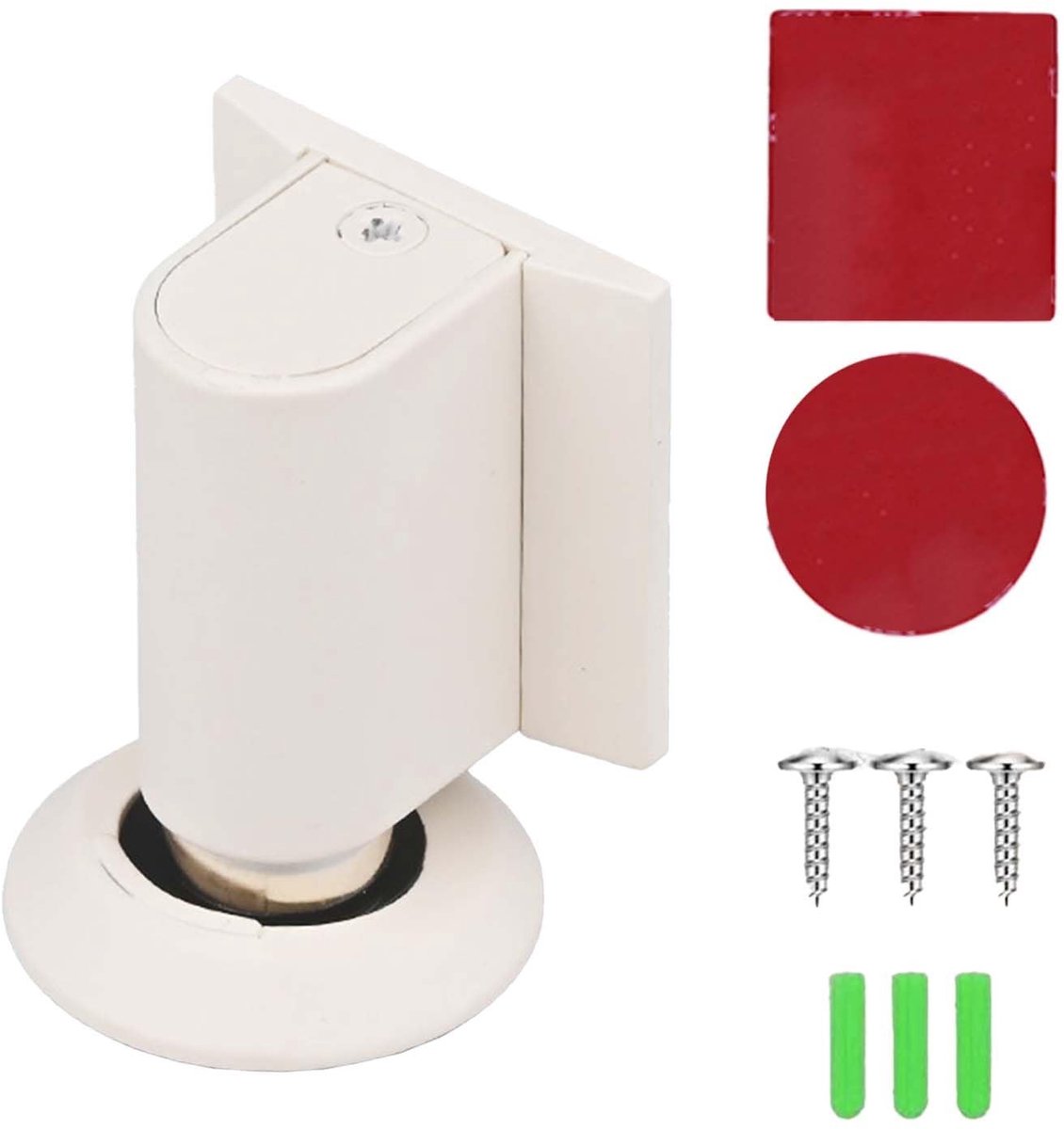 Dailygoods - Magnetische Deurstopper, FORMVERSITY Magnetische Deurstopper van Zinklegering, Deurstopper voor Vloer, Magnetische Zelfklevende deurstopper Vloer, Windstopper voor Kantoor,Slaapkamer,Badkamer