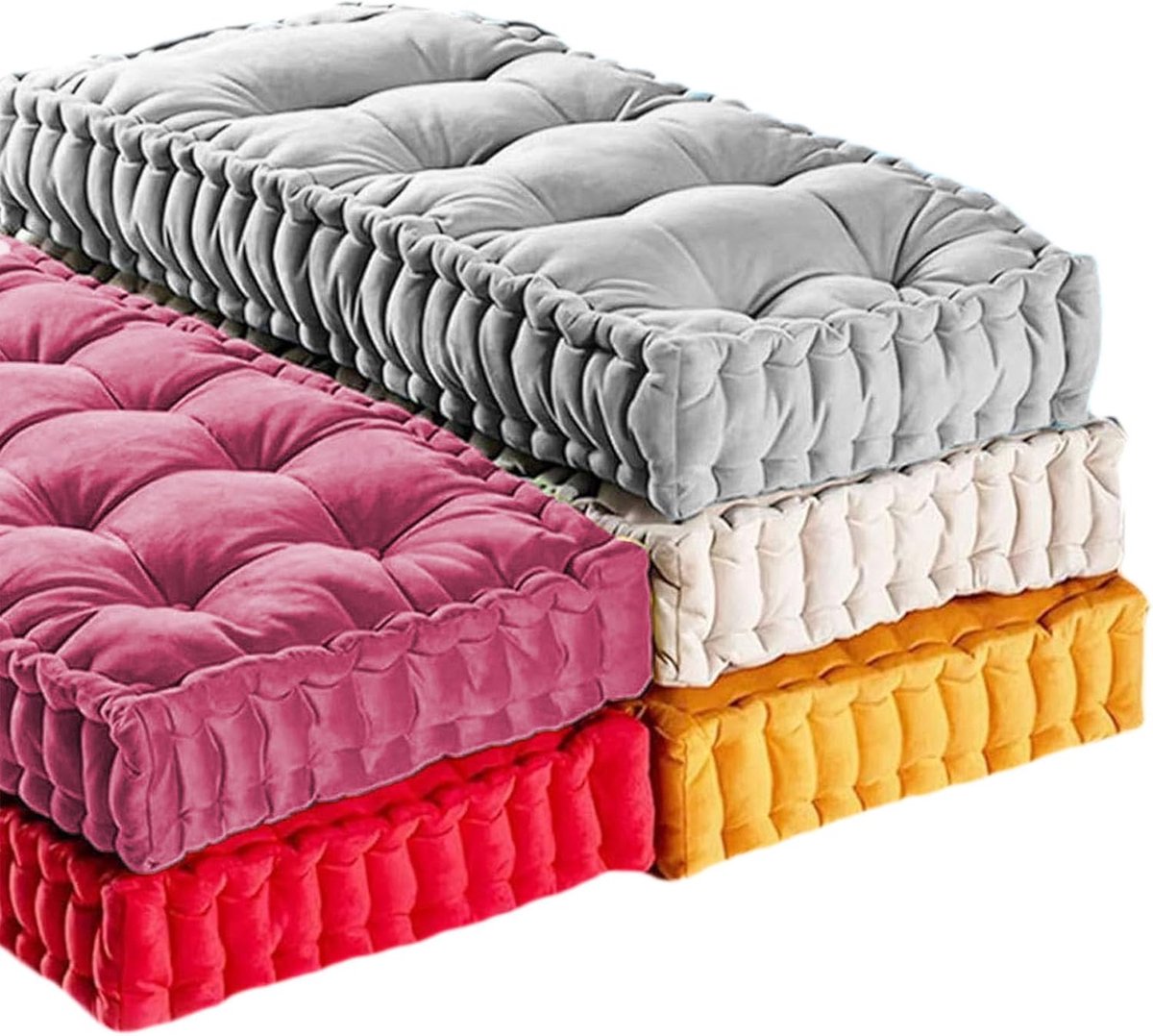 Bankkussen Lang - Zitkussen Bank - Comfortabel Zitten - Met Handvat - 130x35x10cm - Zilver