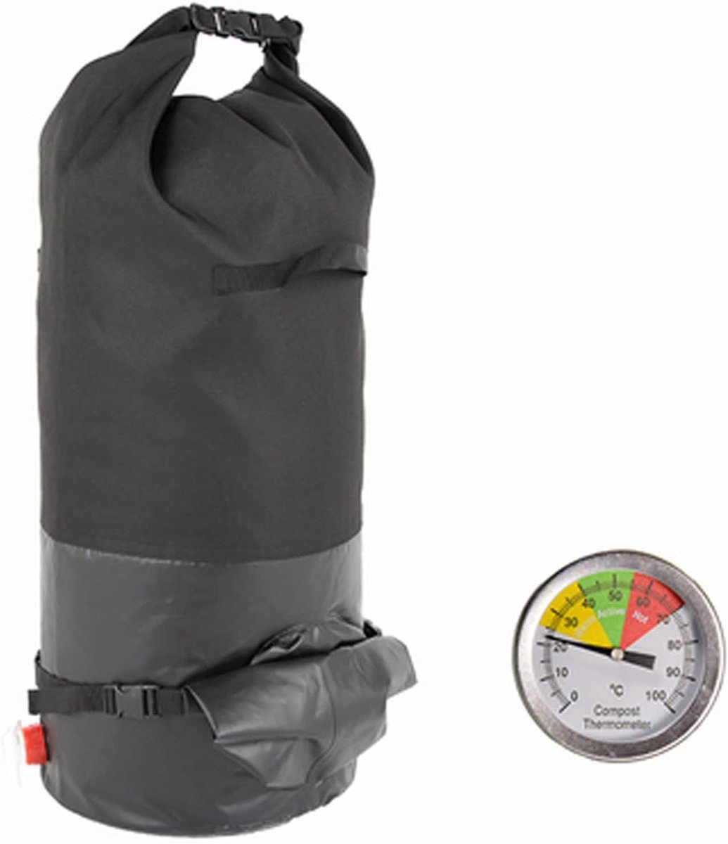 Compostbak Keuken - Afvalzak Compost - Afval Beheer - Grote Capaciteit - 19 Gallon - Zwart