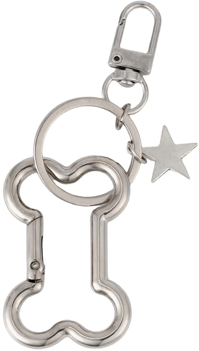 Dailygoods - Y2K Metalen Heavy Duty Karabijnhaak - Modieuze Sleutelhangerclip voor Tasdecoratie