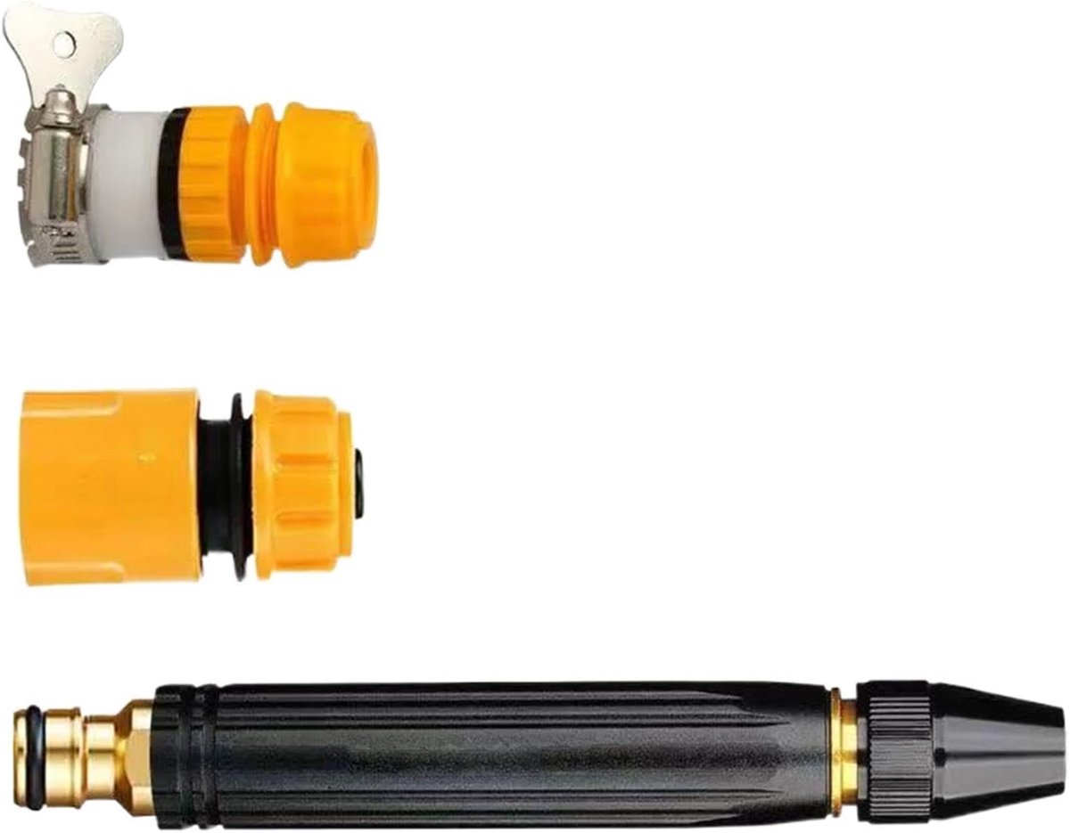 Hogedruk Sproeikop - Waterslang Mondstuk - Auto Buiten Schoonmaken - Ergonomisch Handvat - 17 x 12 x 5 cm - Grijs