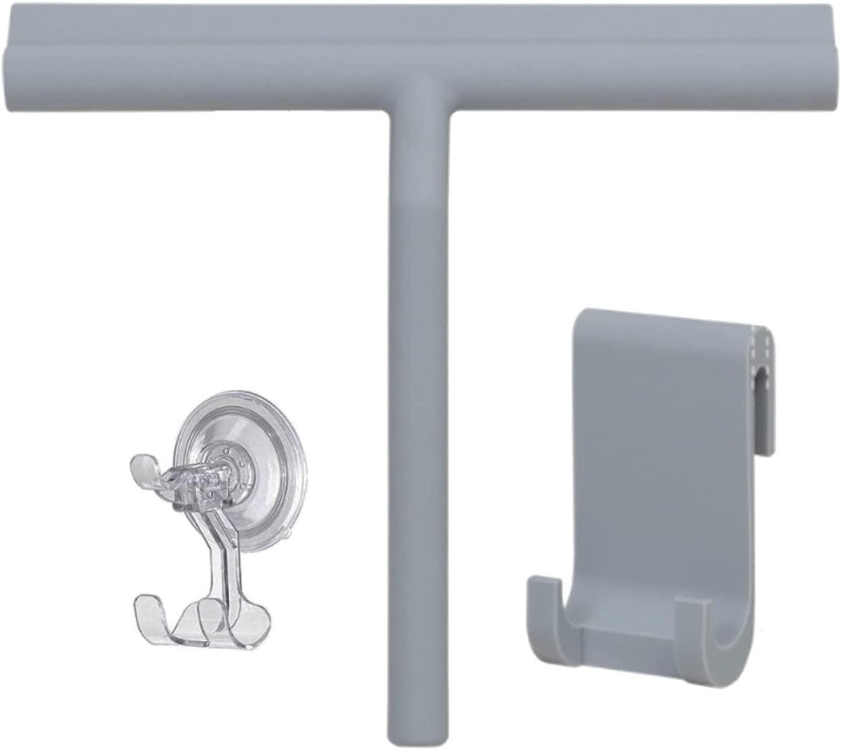Douche Wisser - Ramen Trekker - Streeploos Schoonmaken - Zonder Boren - 40 x 30 cm - Zwart