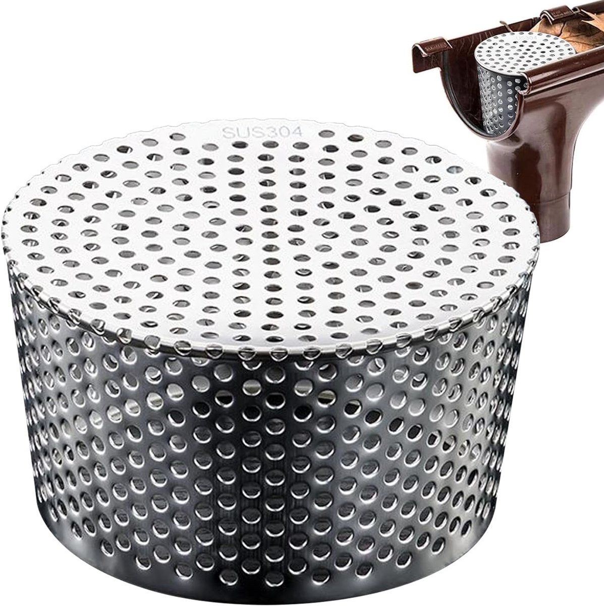 Afvoergoot Beschermer - Bladfilter Zeef - Dakgoot Schoonhouden - Roestvrijstaal - 140-160 mm - Zilver