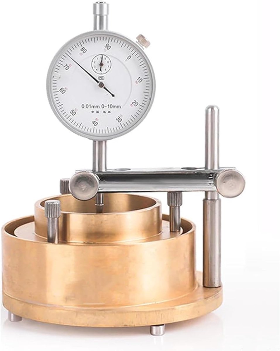 Bodem Zwelling Tester - Vochtmeter Bodem - Nauwkeurig Meten - Messing Indicator - 61.8mm Ring - Messing