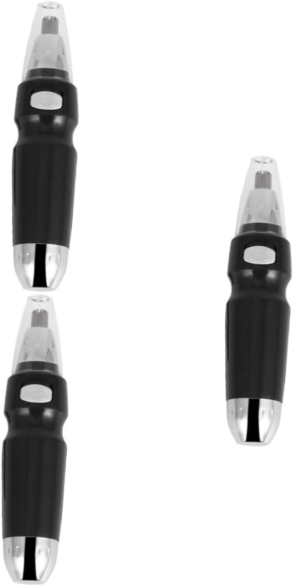 Neustrimmer Set - Gezichtshaar Trimmer - Persoonlijke Verzorging - Veiligheidskegelkop - 3 Stuks - Zwart