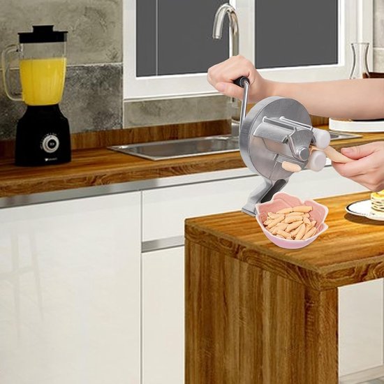 Pastamaker Set - Noodle Pers - Zelf Pasta Maken - Ergonomisch Handvat - 27 cm Lengte - Zilver — afbeelding 3