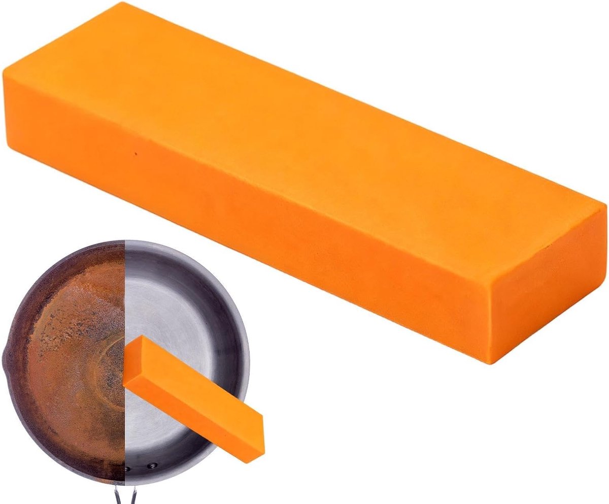 Roestvrije gum - Krasverwijderaar metaal - Oppervlakken polijsten - Krachtig reinigingsgereedschap - 8 x 25 x 13 cm - Grijs