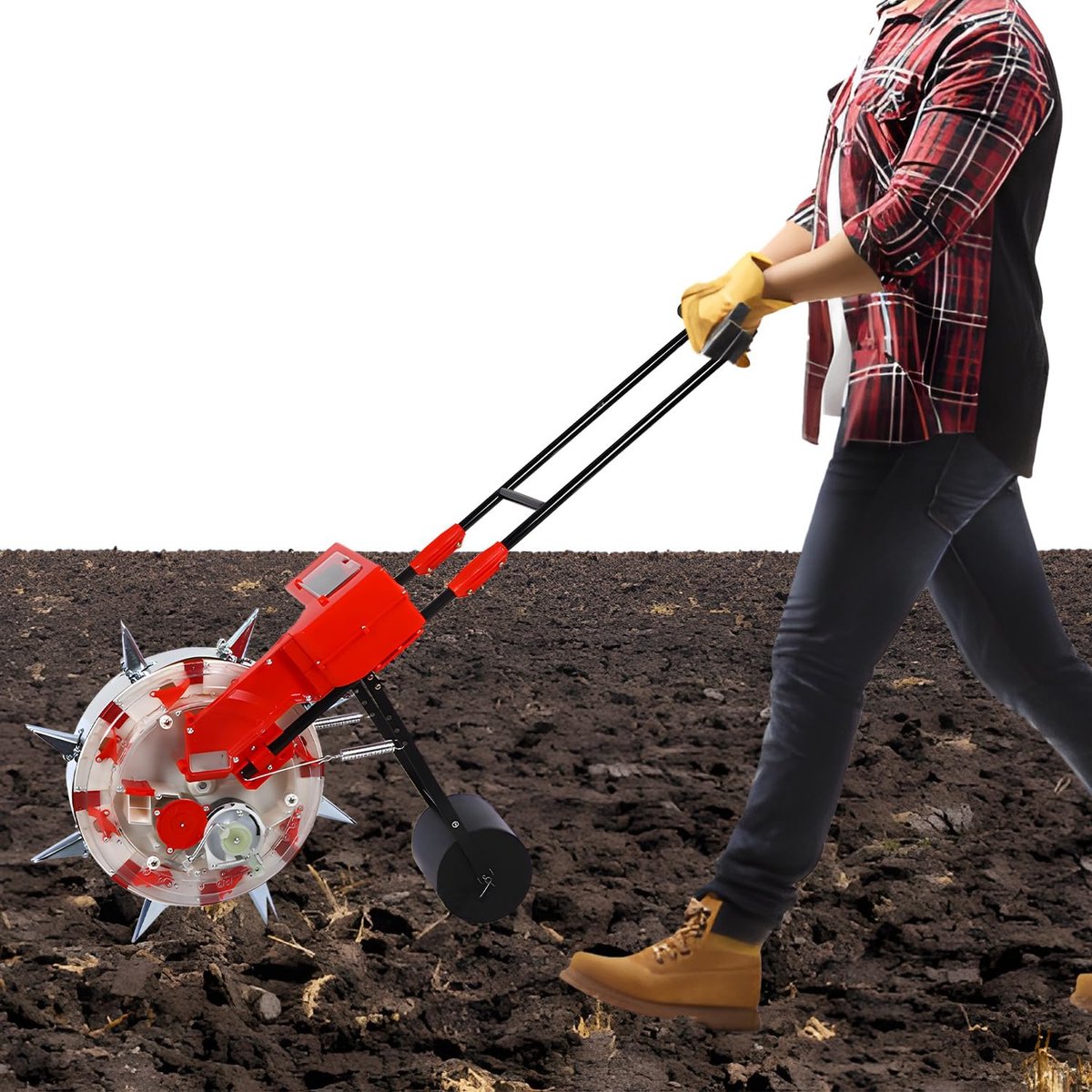 Handmatige Zaaimachine - Loop Seeder - Precisie Zaaien - Instelbare Diepte - 3.8 kg Capaciteit - Niet gespecificeerd