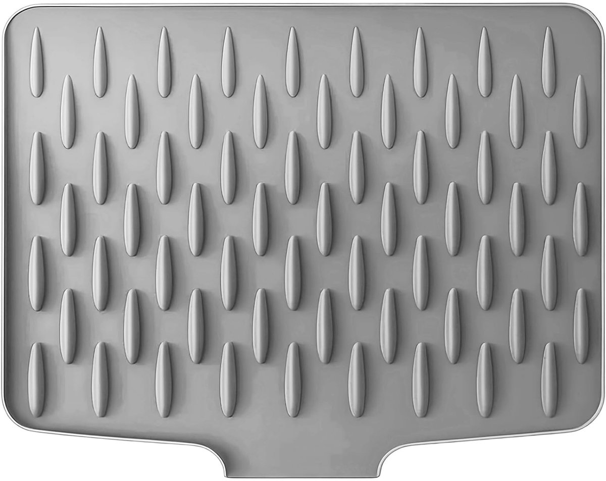 Dailygoods- Afdruipmat Lichtgrijs - Afdruipmat Siliconen - Lekvrij Ontwerp - Flexibel en Opvouwbaar - Geschikt voor Keukenspoelbakken - Afmetingen 40 × 32,5 cm - Afvoermat