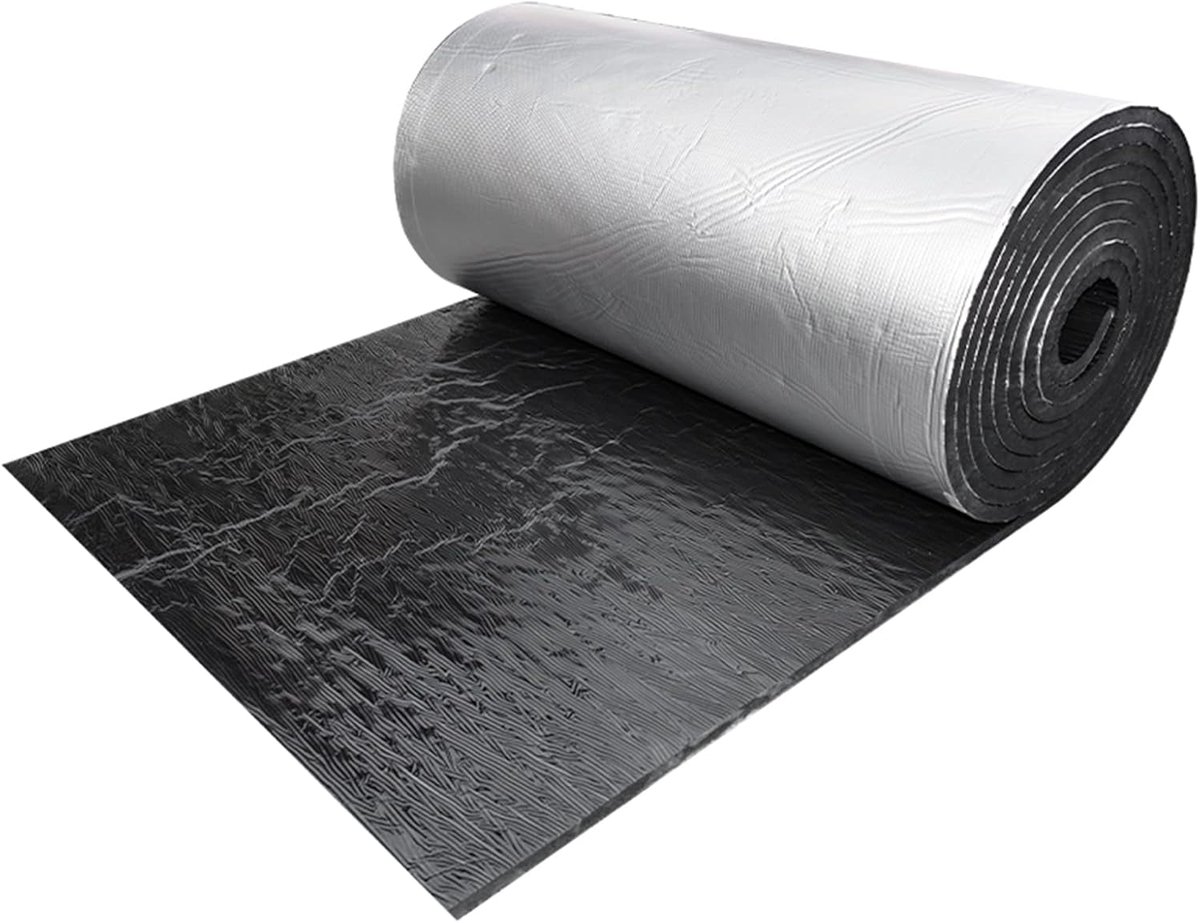 Geluidsisolatie Mat - Warmtefolie Isolatie - Ruimte Isoleren - Vlamvertragend Waterdicht - 1M2 15mm Dik - Zilver