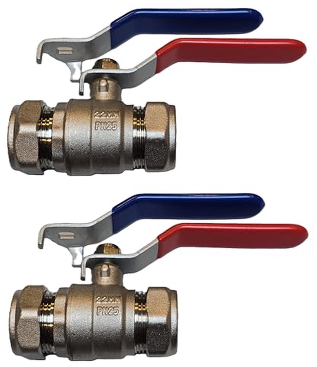 Kogelkraan Hefboom - Isolatieklep - Waterleiding Afsluiten - WRAS Goedgekeurd - 22mm - Chroom